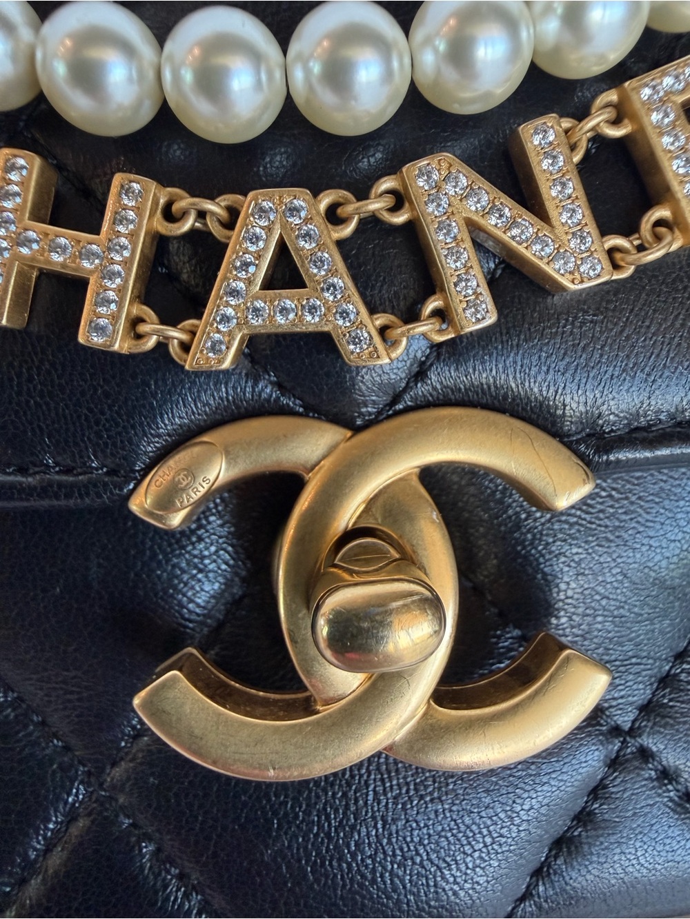 CHANEL 24A Black Lambskin Mini Flap Chanel CC Turnlock Full Set Microchipped - Picture 5 of 16